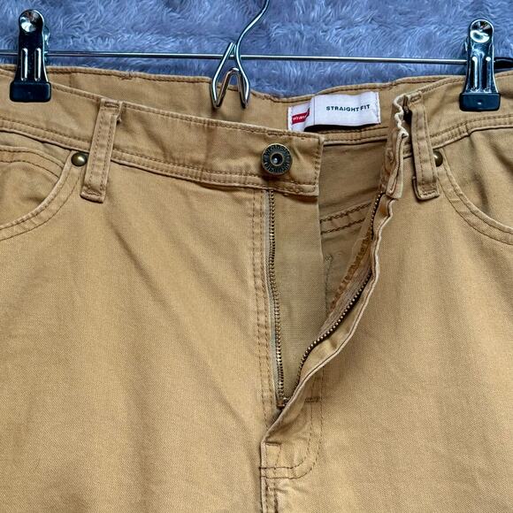 Wrangler Stretch Twill Straight 5 Fit Pocket Pant Men 34x32 Brushed Almond Gold - Picture 5 of 10